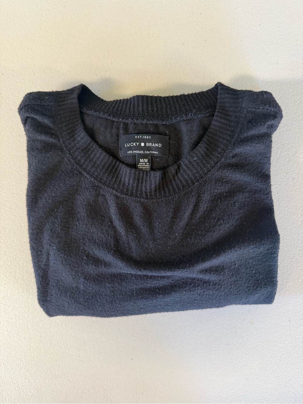 Lucky Brand Men's black Crewneck Sweater